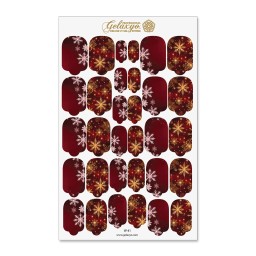 Nail Wraps Gelaxyo - W41 - Golden Snowfall