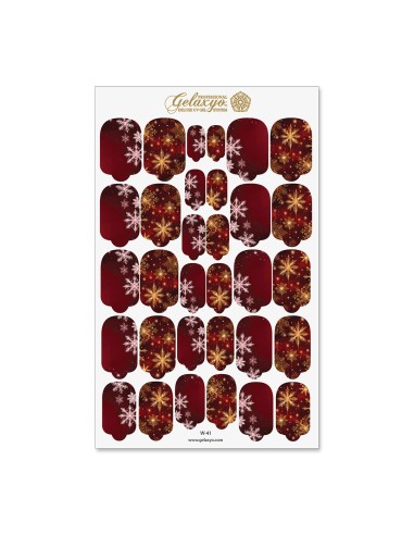 Nail Wraps Gelaxyo - W41 - Golden Snowfall
