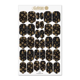 Nail Wraps Gelaxyo - W43 - Golden Starlight