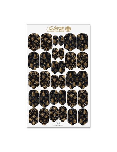 Nail Wraps Gelaxyo - W43 - Golden Starlight