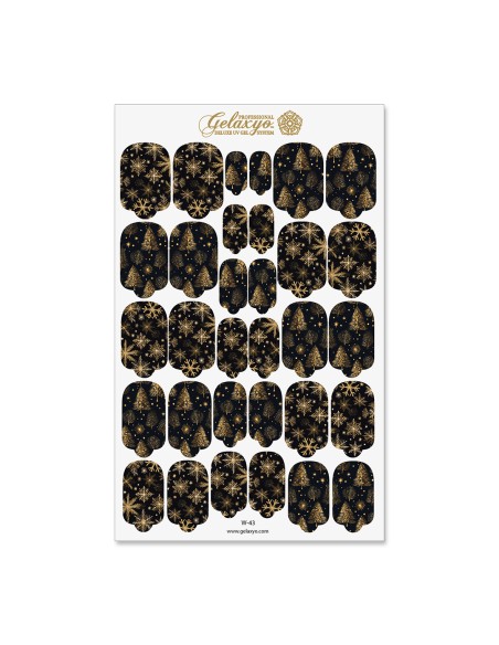 Nail Wraps Gelaxyo - W43 - Golden Starlight