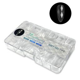 GEL TIPS MIGDALĂ TRANSPARENTE MODEL MOZAIC SET 120 BUC