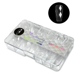 GEL TIPS BALERINĂ TRANSPARENTE MODEL MOZAIC SET 120 BUC