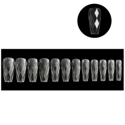 GEL TIPS BALERINĂ TRANSPARENTE MODEL MOZAIC SET 120 BUC 2