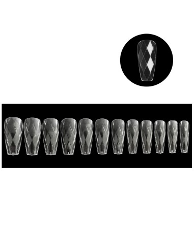 GEL TIPS BALERINĂ TRANSPARENTE MODEL MOZAIC SET...