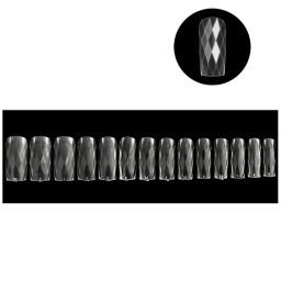 GEL TIPS PĂTRAT TRANSPARENTE MODEL MOZAIC SET 120 BUC 2