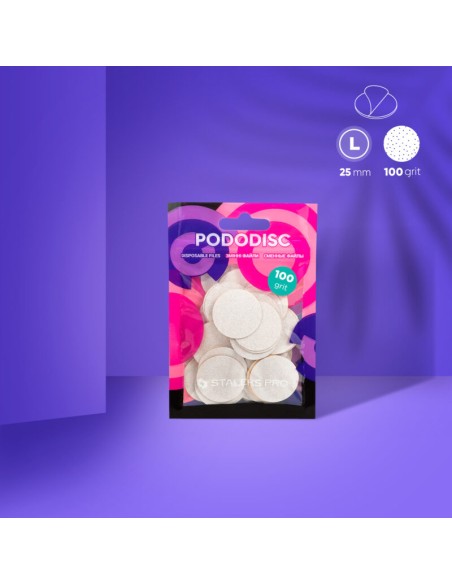 SET 50 PILE DE SCHIMB STALEKS pentru DISCUL DE PEDICHIURA 25mm 100 granulație