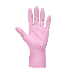 MĂNUŞI DE UNICĂ FOLOSINŢĂ NITRIL ROZ - marimea S 100 buc