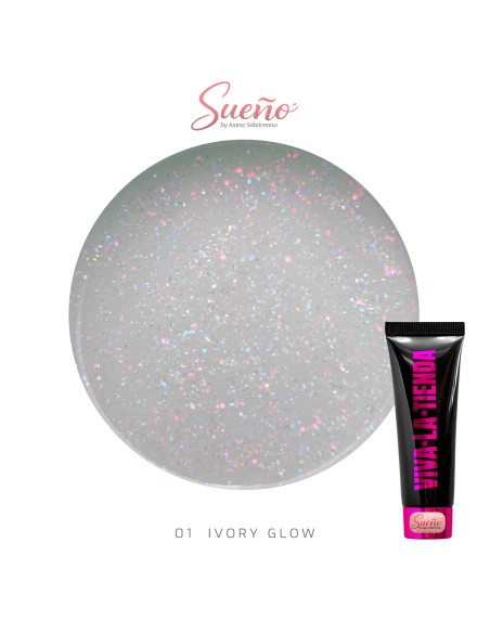 Viva La Tienda Polygelul Sueño 01- Ivory Glow 15ml - by Ioana Săbăreanu