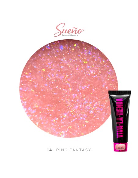 Viva La Tienda Polygelul Sueño 14 - Pink Fantasy 15ml - by Ioana Săbăreanu