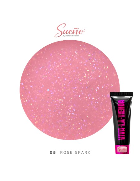 Viva La Tienda Polygelul Sueño 05 - Rose Spark 30ml - by Ioana Săbăreanu