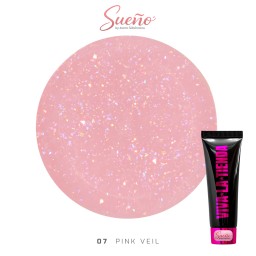 Viva La Tienda Polygelul Sueño 07 - Pink Veil 15ml - by Ioana Săbăreanu