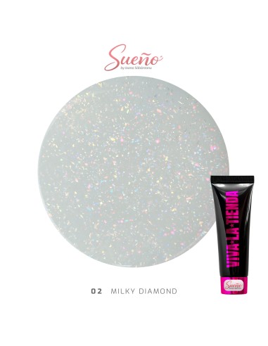 Viva La Tienda Polygelul Sueño 02- Milky Diamond 30ml - by Ioana Săbăreanu