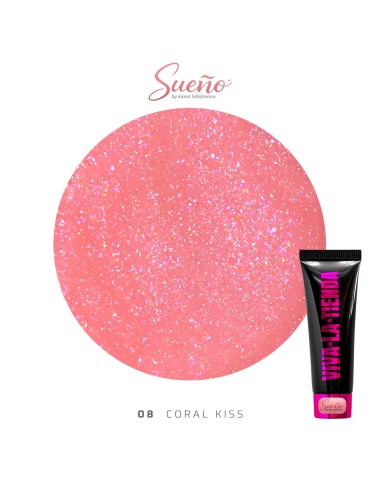 Viva La Tienda Polygelul Sueño 08 - Coral Kiss 15ml - by Ioana Săbăreanu