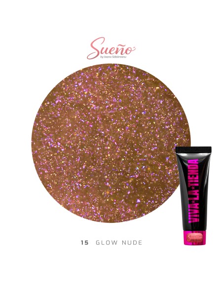 Viva La Tienda Polygelul Sueño 15 - Glow Nude 30ml - by Ioana Săbăreanu