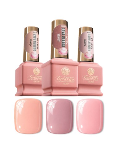 GELAXYO NUDE & ROSY - TRIO RUBBER BASE SET 15ml + 2x7ml