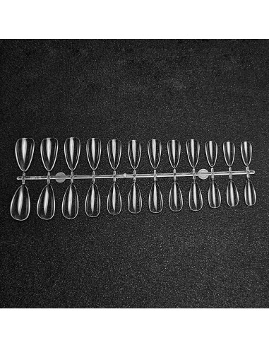 GEL TIPS ALMOND MEDIUM SET 24 BUC DIVERSE MĂRIMI