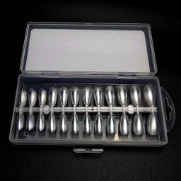 GEL TIPS ”ALMOND MEDIUM” SET 240 BUC 10 MĂRIMI  2