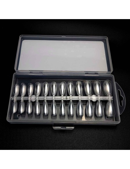 GEL TIPS ALMOND MEDIUM SET 240 BUC DIVERSE MĂRIMI