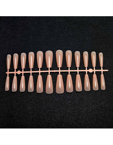 GEL TIPS BALLERINA LONG MILKY PINK SET 24 BUC...
