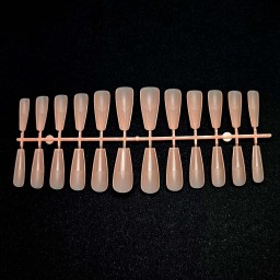 GEL TIPS BALLERINA LONG MILKY PINK SET 24 BUC DIVERSE MĂRIMI 2