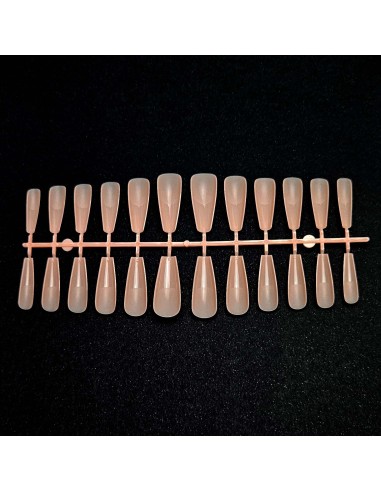 GEL TIPS BALLERINA LONG MILKY PINK SET 24 BUC...