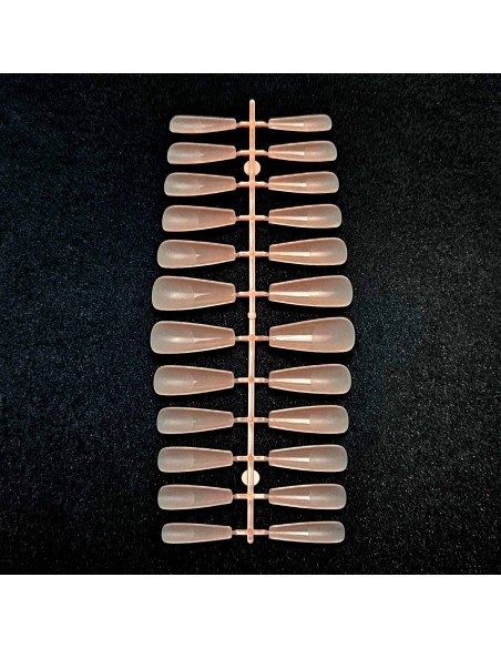 GEL TIPS BALLERINA LONG MILKY PINK SET 24 BUC DIVERSE MĂRIMI