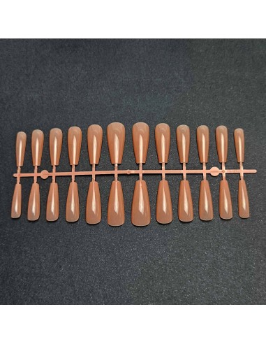 GEL TIPS BALLERINA LONG PINK BEIGE SET 24 BUC...