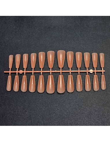 GEL TIPS BALLERINA LONG PINK BEIGE SET 24 BUC...