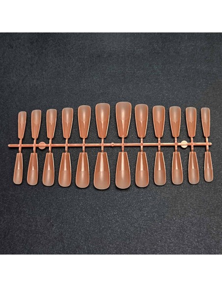 GEL TIPS BALLERINA LONG PINK BEIGE SET 24 BUC DIVERSE MĂRIMI