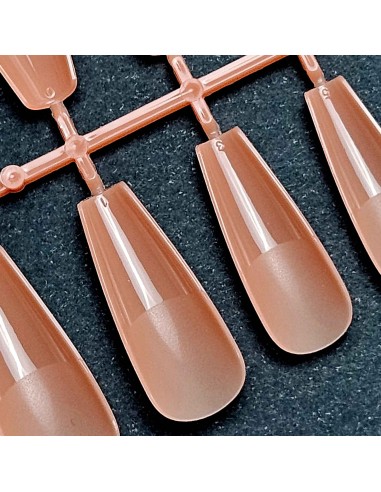 GEL TIPS BALLERINA LONG PINK BEIGE SET 24 BUC...