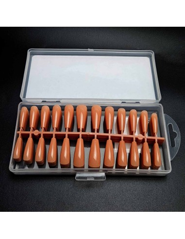 GEL TIPS BALLERINA LONG PINK BEIGE SET 240 BUC...