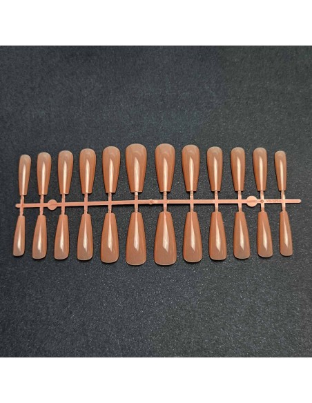 GEL TIPS BALLERINA LONG PINK BEIGE SET 240 BUC DIVERSE MĂRIMI