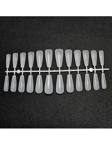 GEL TIPS BALLERINA LONG MILKY WHITE SET 240 BUC...