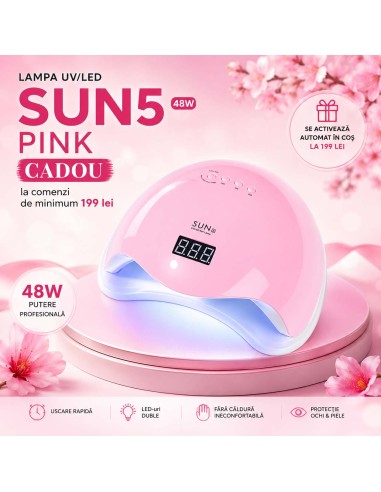 LAMPA SUN5 DUAL LIGHT 365 + 405 nm 48W PINK