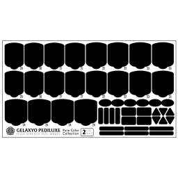 Nail Wraps Gelaxyo Pediluxe - Pure Color 02 Black