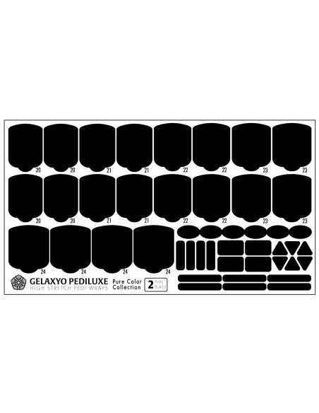 Nail Wraps Gelaxyo Pediluxe - Pure Color 02 Black