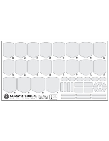 Nail Wraps Gelaxyo Pediluxe - Pure Color 03 White