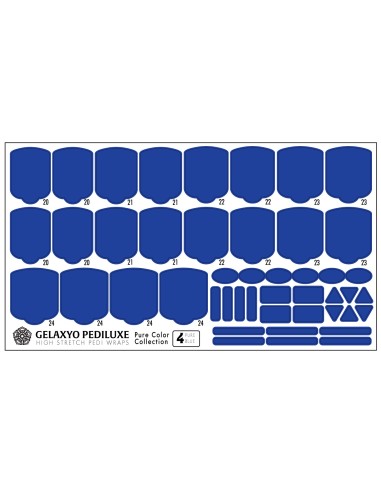 Nail Wraps Gelaxyo Pediluxe - Pure Color 04 Blue