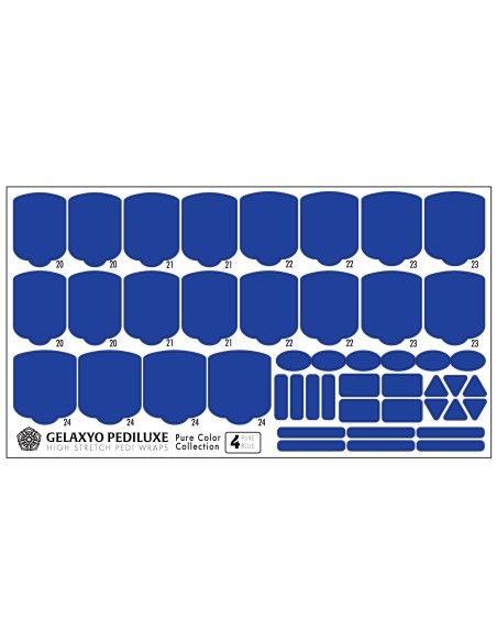 Nail Wraps Gelaxyo Pediluxe - Pure Color 04 Blue