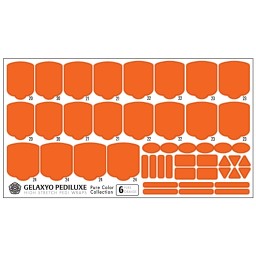 Nail Wraps Gelaxyo Pediluxe - Pure Color 06 - Orange