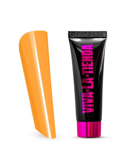 Polygel Viva La Tienda – Candy Vibes 14 Mango Glow 30ml – portocaliu-piersică intens, aderență puternică, se pilește ușor, pentru construcție și modelare cu rezultat rezistent