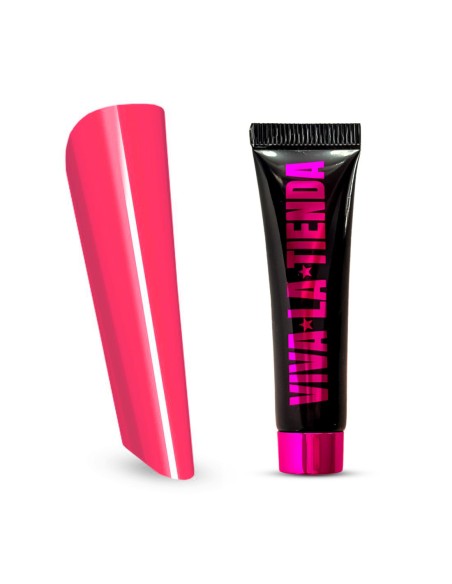 Polygel Viva La Tienda – Candy Vibes 15 Electric Pink 15ml – roz fermecător vibrant, nu se lipește de pensulă, se pilește ușor, pentru extensii și modelare cu finisaj plin de personalitate