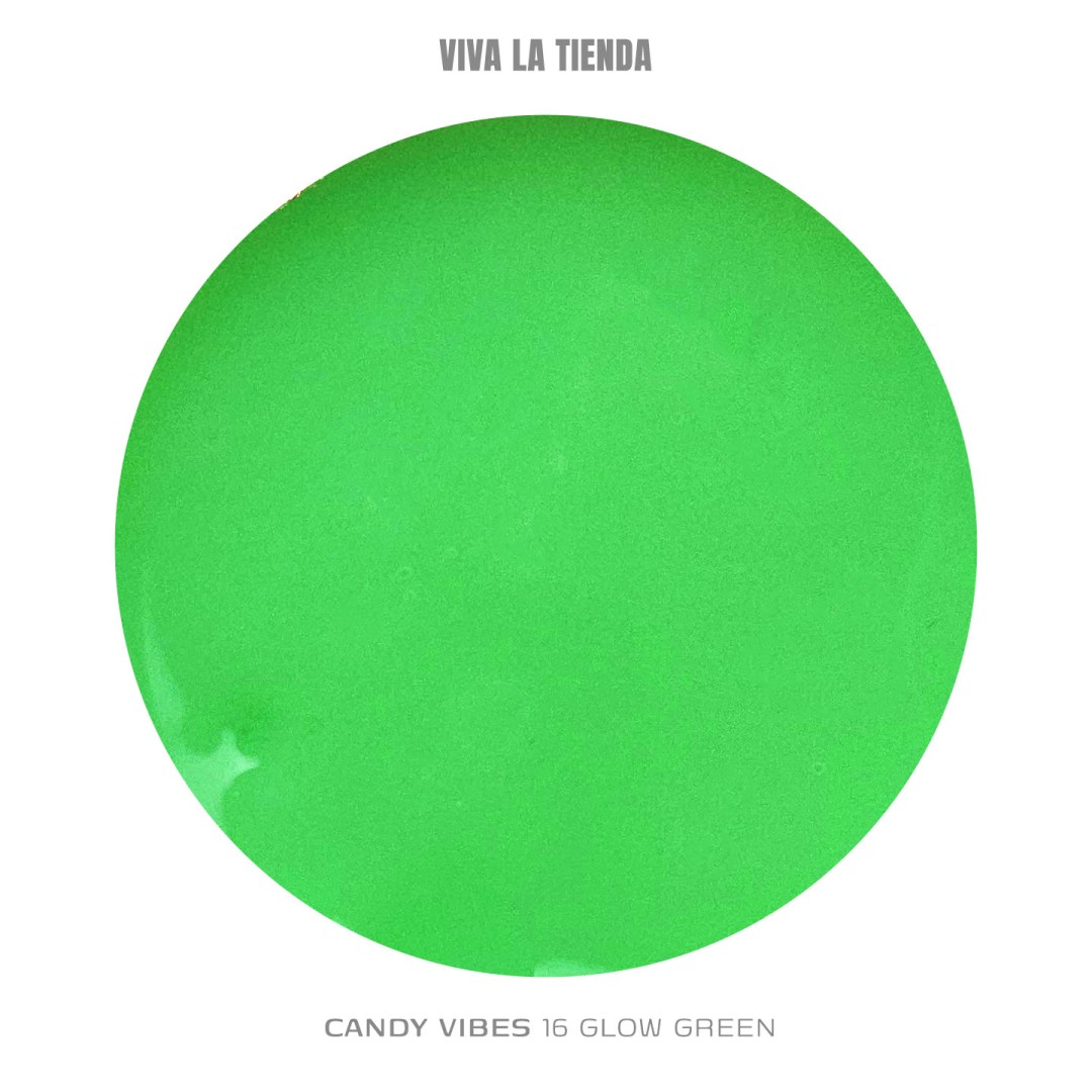 Polygel Viva La Tienda – Candy Vibes 16 Glow Green 15ml
