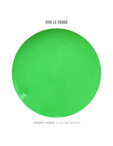 Polygel Viva La Tienda – Candy Vibes 16 Glow Green 15ml