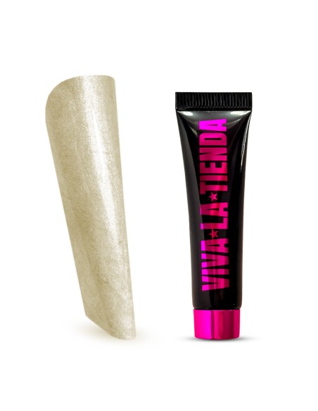 Polygel Viva La Tienda – Pearly 10 Champagne Pearl 15ml – auriu deschis cu efect perlat, textură cremoasă și manevrabilitate impecabilă, pentru manichiuri de mireasă și ocazii cu accent sofisticat