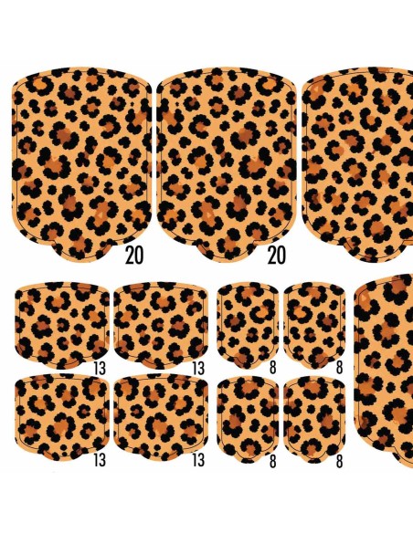 PEDI WRAPS ANIMAL COUTURE AC-2 GELAXYO CU 38 DE WRAPURI, 26 DECORAȚIUNI, PILĂ, BEȚIȘOR ȘI MINIRIGLĂ INCLUSE - CREEAZĂ RAPID O PEDICHIURĂ ELEGANTĂ MODEL LEOPARD
