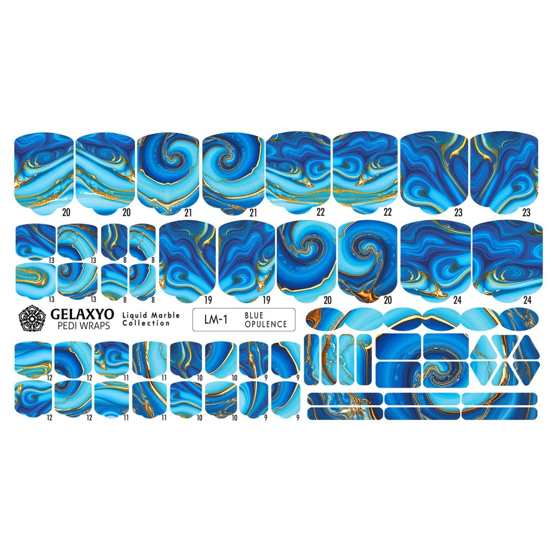 PEDI WRAPS LIQUID MARBLE LM-1 GELAXYO CU 38 DE...