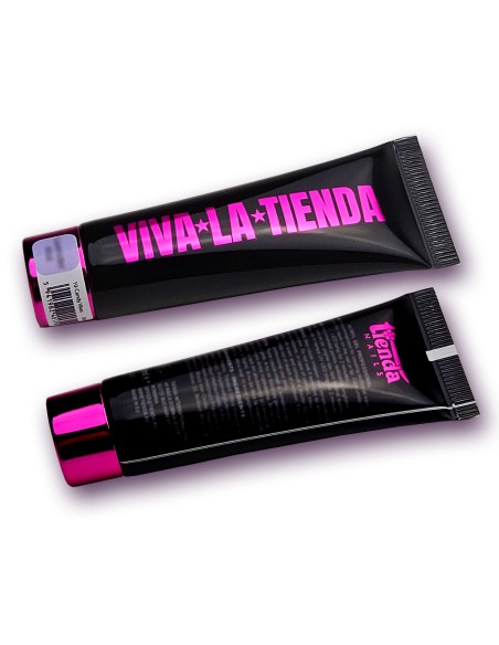 Polygel Viva La Tienda – Soft Shine 23 White Aurora 30ml – alb cu sclipici roz, nu se lipește de pensulă, se pilește ușor, pentru construcție și modelare cu strălucire fină