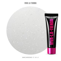 Polygel Viva La Tienda – MACARONS 01 15ml Milk – alb cu...